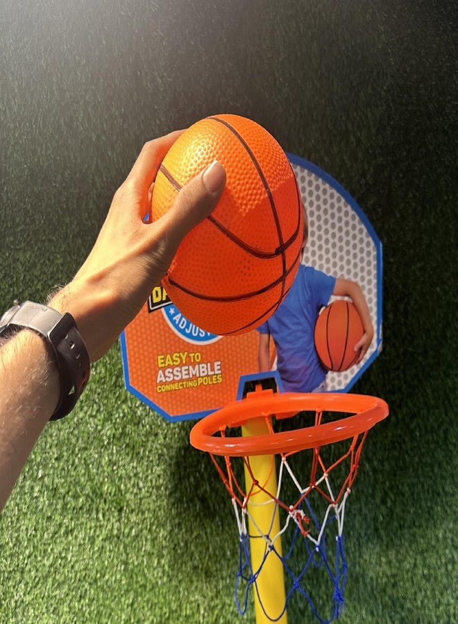 Boxo Kids Adjustable Basketball Set with Stand and Ball Kids Indoor and Outdoor Toys for Gifting on Birthday (Basket Ball M1) Multicolor - Image 4
